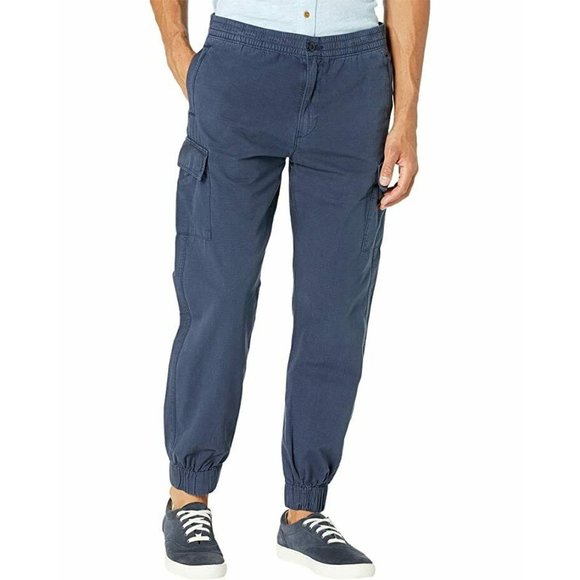 Lucky Brand Other - Lucky Brand blue cargo joggers cotton lyocell 36 drawstring elastic waist
